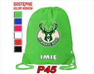 Torby szkolne - Worek Szkolny Na Wf Trening Buty Sportowy Dla Fana Milwaukee Bucks Nba - miniaturka - grafika 1