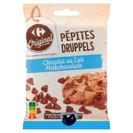 Dodatki do ciast w proszku - Carrefour Original Krople z czekolady mlecznej 100 g - miniaturka - grafika 1