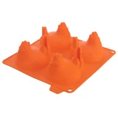 Formy do ciast - Forma do ciastek i pralin silikonowa pomarańczowa do pieczenia kurka kura - miniaturka - grafika 1