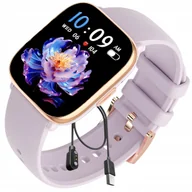 Smartwatch - SMARTWATCH DAMSKI ZEGAREK FUNKCJA ROZMOWY AMOLED POLSKIE MENU PROSTOKĄTNY - miniaturka - grafika 1
