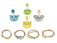 Zabawki i gry sportowe - Playtive Drewniane zabawki edukacyjne Gra w rzucanie pierścieniami - miniaturka - grafika 1