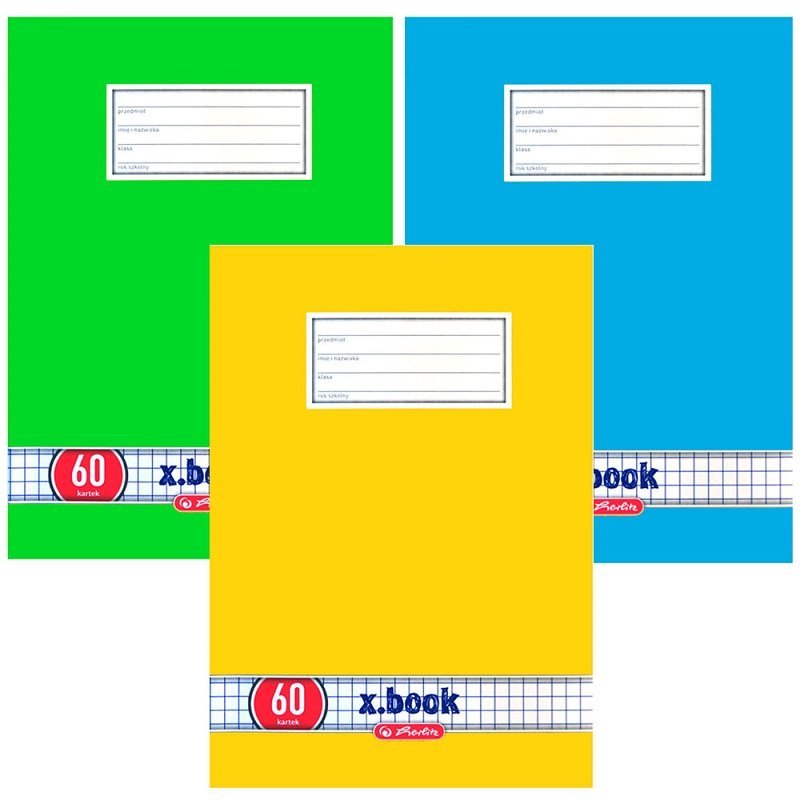 Herlitz, zeszyt w kratkę, Color Blocking, format A5, 60 kartek
