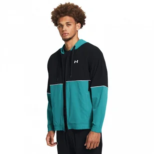 Męska kurtka treningowa Under Armour UA Zone Woven Jacket - turkusowa - Kurtki męskie - miniaturka - grafika 1