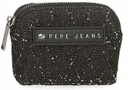 Portfele - PEPE JEANS DAILA CZARNY PORTFEL MAŁY Z LOGO 000 AWG - miniaturka - grafika 1
