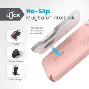 Speck Presidio2 Grip ClickLock & MagSafe - Etui iPhone 15 / iPhone 14 / iPhone 13 (Dahlia Pink / Rose Copper) - Pozostałe akcesoria do telefonów - miniaturka - grafika 2