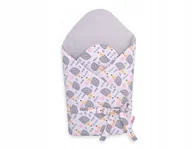 Rożki i beciki - Rożek dla niemowląt z wiązaniem 2w1 usztywniany i miękki - jeżyki szare - miniaturka - grafika 1