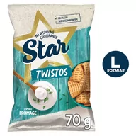 Chipsy - Star Twistos Przekąski ziemniaczane o smaku fromage śmietanowo-cebulowym 70 g - miniaturka - grafika 1
