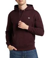 Bluzy męskie - Lee Plain Hoodie Męska Bluza Z Kapturem Logo Velvet Beet L80Yry74-2Xl - miniaturka - grafika 1