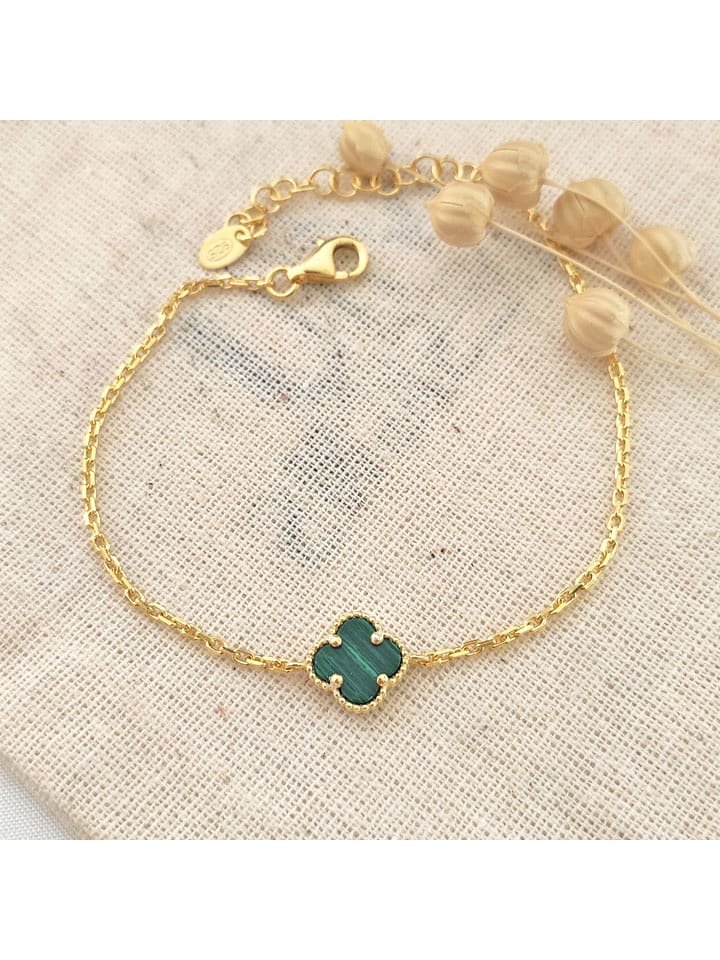 Miu Silver Pozłacana bransoletka z masą perłową