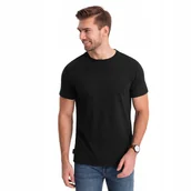 Koszulki męskie - Klasyczny T-shirt męski bawełniany BASIC czarny V1 OM-TSBS-0146 3XL - miniaturka - grafika 1