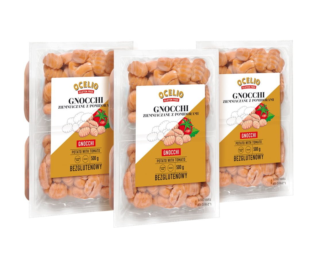Ocelio bezglutenowe gnocchi z pomidorem 500 g (ZESTAW 3 szt.)