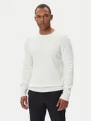 Swetry męskie - Calvin Klein Sweter LV04LB327G Écru Regular Fit - miniaturka - grafika 1