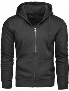 Bluza Męska Rozpinana Czarna z Kapturem Recea XL - Bluzy męskie - miniaturka - grafika 1