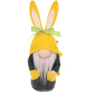 Skrzat wielkanocny SASKA GARDEN Gnom Zajączek Boy Żółty 20 cm - Wielkanoc - miniaturka - grafika 1