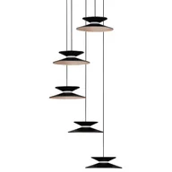 Lampy sufitowe - Zwisająca lampa do kuchni GUANAY LE44743 LED 24W 3000K kaskada czarna złota - miniaturka - grafika 1