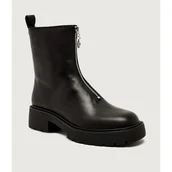 Botki damskie - Calvin Klein Skórzane botki - miniaturka - grafika 1