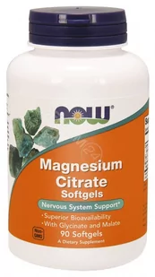 Now Foods Foods, USA Foods Magnesium Citrate (Cytrynian magnezu) 90 kaps. - Witaminy i minerały - miniaturka - grafika 1