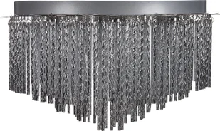 BELIANI Żyrandol srebrny metalowy z prętami aluminium chromowane wykończenie w stylu nowoczesnym salon oświetlenie - Lampy sufitowe - miniaturka - grafika 1
