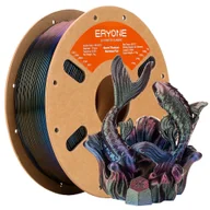 Filamenty i akcesoria do drukarek 3D - ERYONE Burnt Titanium Rainbow PLA Filament 1kg Galactic Green - miniaturka - grafika 1