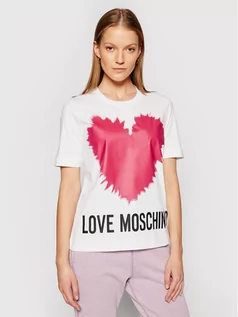 Koszulki i topy damskie - Love Moschino T-Shirt W4F153AM 3876 Biały Regular Fit - grafika 1