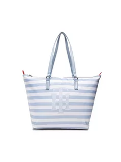 Torebki damskie - Tommy Hilfiger Torebka Poppy Tote AW0AW11343 Niebieski - grafika 1