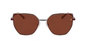 Okulary przeciwsłoneczne - Calvin Klein Damskie okulary przeciwsłoneczne CKJ23202S, złote/bordowe, jeden rozmiar, Złoty/bordowy, Rozmiar uniwersalny - miniaturka - grafika 1