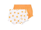 Spodenki dla niemowląt - Lupilu Spodenki niemowlęce z bawełny 2 pary biały/pomarańczowy 50/56 - miniaturka - grafika 1