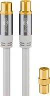 Kable - Goobay TV antenna cable 135dB white 10m 4x shielded 70325 - miniaturka - grafika 1