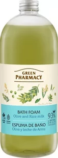 GREEN PHARMACY Pianka do kąpieli - Oliwki & Mleko Ryżowe 1000ml - Kosmetyki do kąpieli - miniaturka - grafika 2