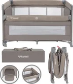 Łóżeczka i kojce - ŁÓŻeczko turystyczne kidwell dwupoziomowe blissy lift beige - miniaturka - grafika 1