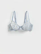 Biustonosze - Reserved - Miękki biustonosz z haftem - jasnoniebieski - miniaturka - grafika 1