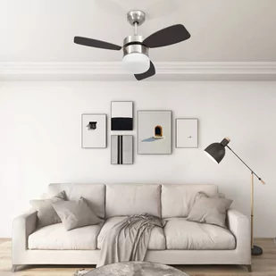 VidaXL Lumarko Wentylator sufitowy z lampą i pilotem, 76 cm, ciemnobrązowy 51493 VidaXL - Wentylatory sufitowe - miniaturka - grafika 1