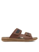 Klapki i japonki męskie - Rieker Klapki 21055-25 Brązowy - miniaturka - grafika 1