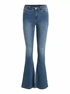 Spodnie damskie - Vila jeansy damskie ekko, niebieski (medium blue denim), (XS) W / 30L - miniaturka - grafika 1