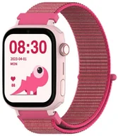 Smartwatch - DCU Tecnologic KIDS PRO Czarny Różowy - miniaturka - grafika 1