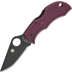 Spyderco MANBUG BURGUNDY LEKKI CTS-PD#1 CZARNA OSTRZE GŁADKIE - Scyzoryki - miniaturka - grafika 1