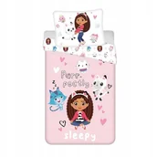 Pościel dla dzieci - GABBY`S DOLLHOUSE KOTEK ZESTAW KOMPLET POŚCIELI PREZENT POLYCOTTON 140X200 - miniaturka - grafika 1