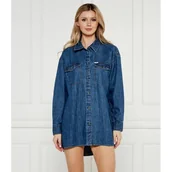 Koszule damskie - Guess Jeans Jeansowa koszula Oversize fit - miniaturka - grafika 1