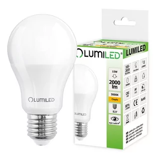 Lumiled Żarówka LED E27 15W A65 1450LM 3000K CCD LUMILED - Żarówki LED - miniaturka - grafika 1