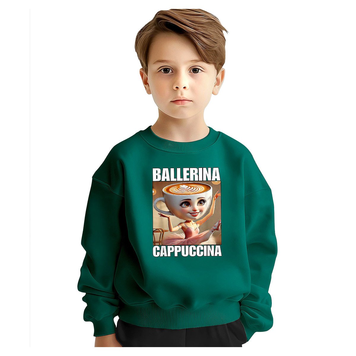 BLUZA DZIECIĘCA BRAINROT CAPPUCCINA BALLERINA 104 DLA DZIEWCZYNKI