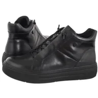 Botki damskie - Botki Czarne 9-25150-43 022 Black Nappa (CP417-a) Caprice - miniaturka - grafika 1