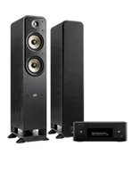 Zestawy stereo - Zestaw stereo: Denon RCD-N12 DAB/Polk Audio ES55, Kolor: Biały - miniaturka - grafika 1