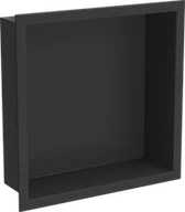 Półki łazienkowe - Mexen X-Wall-R półka wnękowa z kołnierzem 30 x 30 cm, czarna - 1970303010 - miniaturka - grafika 1