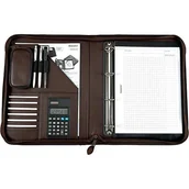 Artykuły biurowe - Alassio 30053  ring binder A4 viterbo, imitacja skóry bukowy, brązowy 30053 - miniaturka - grafika 1