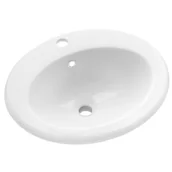 Umywalki - UMYWALKA WPUSZCZANA W BLAT NIKEA 50 CM, Z OTW. NA BAT. - miniaturka - grafika 1