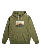 Bluzy męskie - Quiksilver QS Gradient Góry Bluza Męska Zielony S - miniaturka - grafika 1
