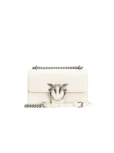 Pinko Skórzana torebka w kolorze białym - 21 x 13 x 6 cm - Torebki damskie - miniaturka - grafika 1