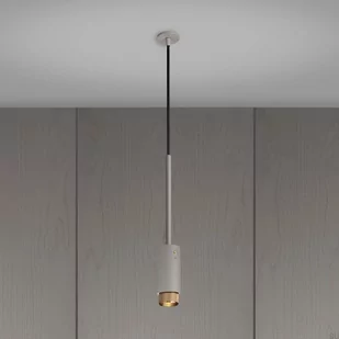 Lampa wisząca Exhaust Pendant Szara z mosiądzem - Lampy sufitowe - miniaturka - grafika 1