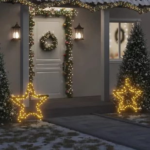 vidaXL Świąteczna gwiazda na szpikulcach, 115 LED, 85 cm - Oświetlenie świąteczne - miniaturka - grafika 1