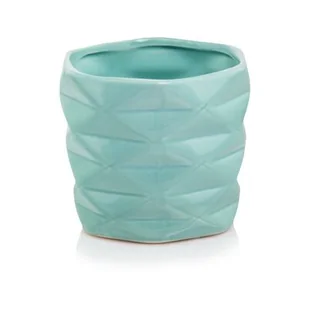 Osłonka ceramiczna miętowa 13 cm - Donice - miniaturka - grafika 1